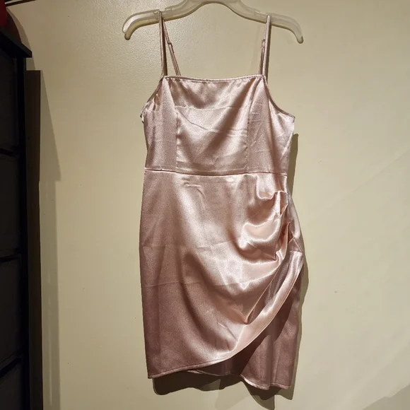 π Wrap Satin Bodycon Dress - Picture 3 of 6